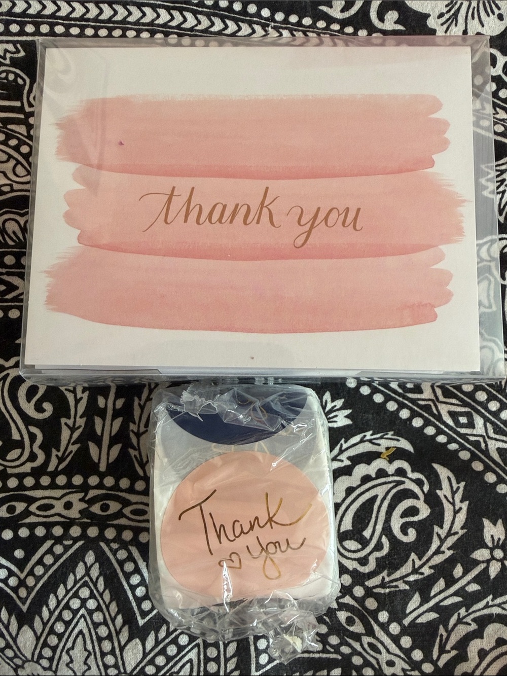 Thank You Note Cards and Stickers Bundle